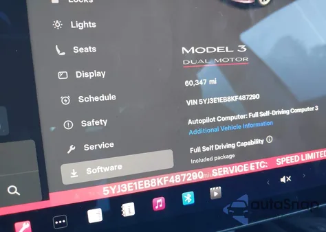 2019 Tesla Model 3 from USA, damaged, VIN 5YJ3E1EB8KF487290